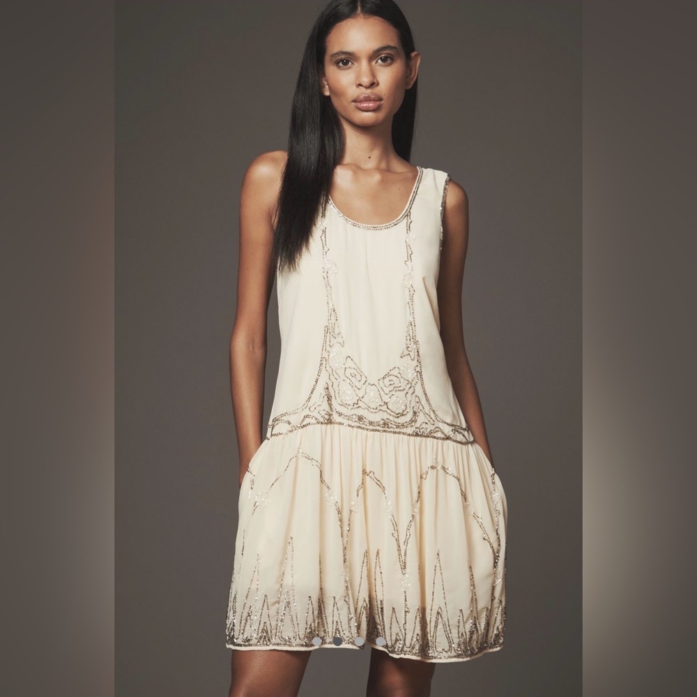 NWT By Anthropologie Sleeveless Embellished Romper